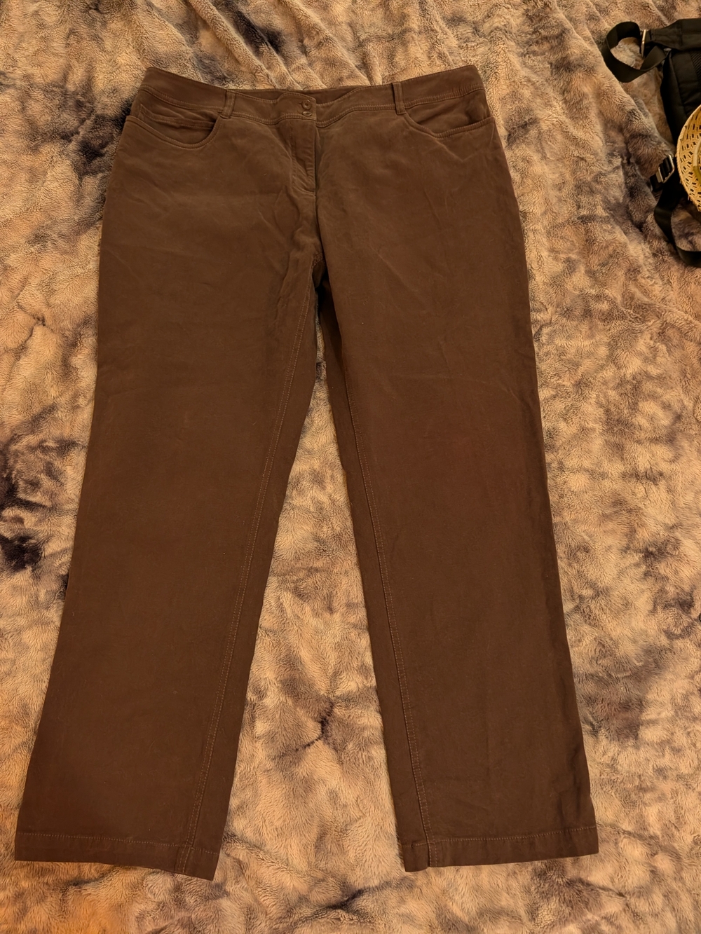 Eileen Fisher Brown Straight-Leg Pants